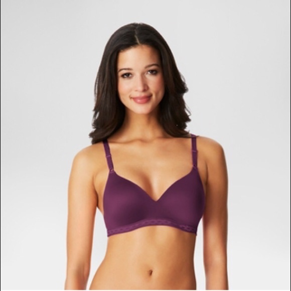 Warner's Other - Simply Perfect By Warner’s Wireless Bra Plum 36C